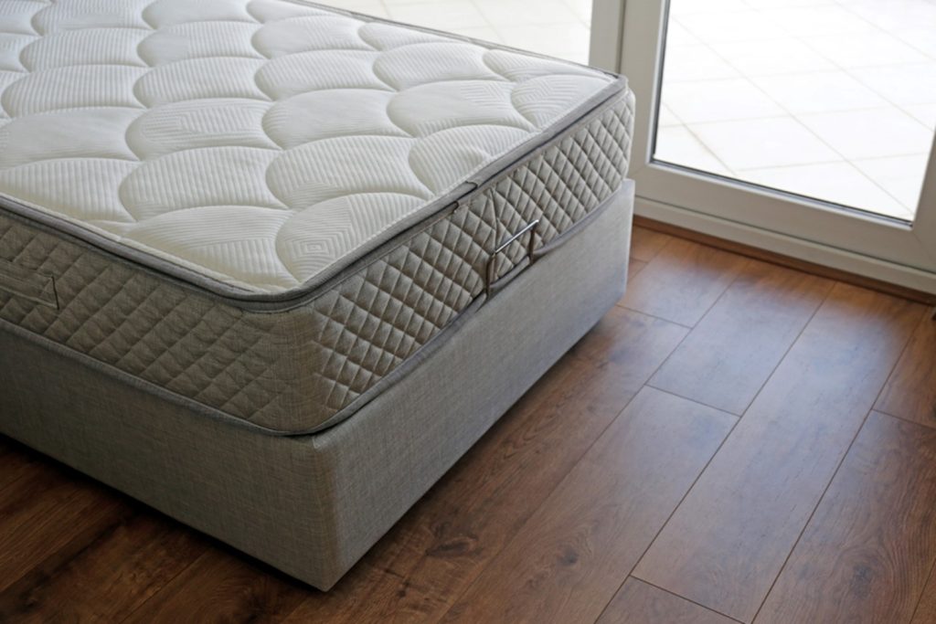 mattress on hardwood floor