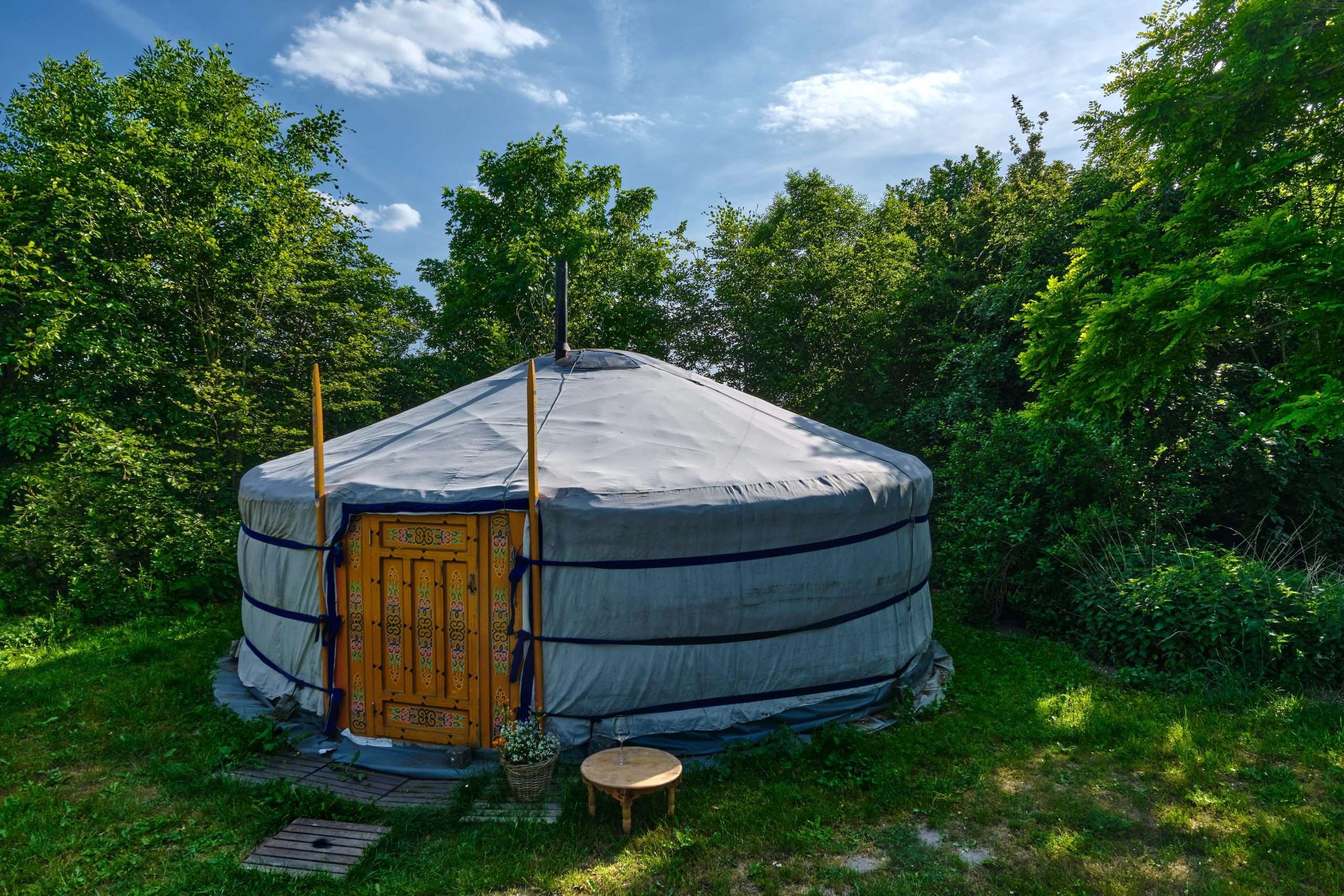 Yurt in the middle of the forest