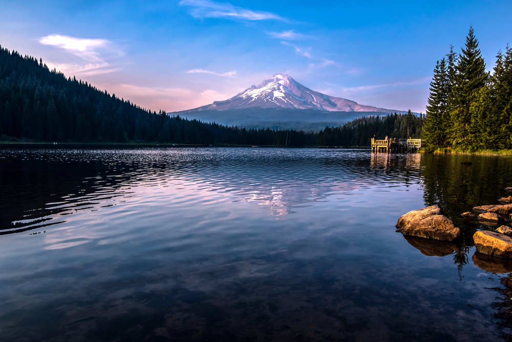 Lake Trillium with Mount Hood in the background