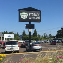 Front view of Northwest self storage facility in Corvallis, OR on Buchanan Ave