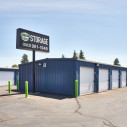 Drive up outdoor self storage units with roll up doors in Hubbard, OR on J St
