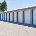 Drive up outdoor self storage units with roll up doors in Centralia, WA on Harrison Ave